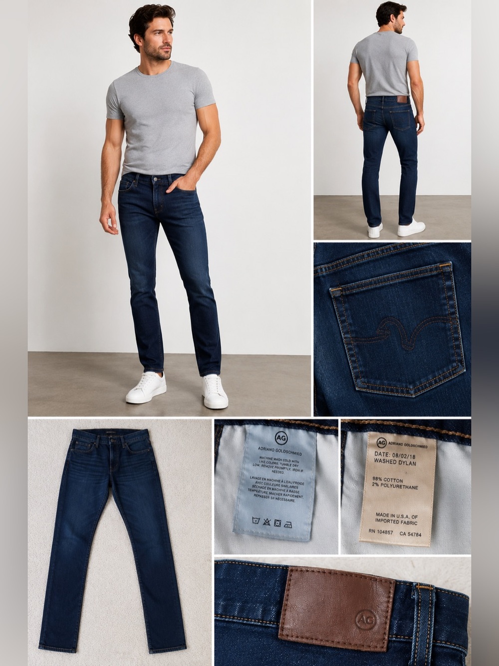 AG Adriano Goldschmied Dylan Jeans 32x32 Dark Indigo NWOT
